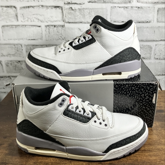 Nike Air Jordan 3 Retro 'Cement Grey' CT8532-106 Men's Size 9.5